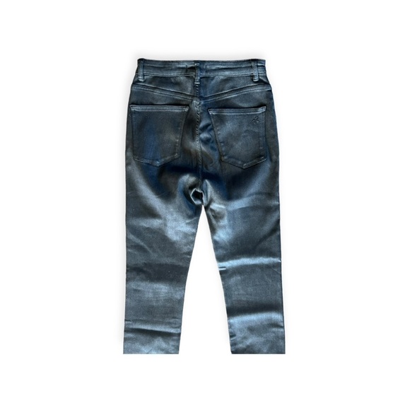 DL1961 Chrissy Ankle pants Jeans Ultra High Rise skinny graphite black 27 - Picture 5 of 11